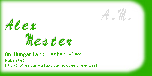 alex mester business card